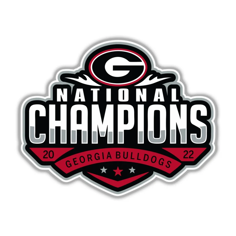 Georgia Bulldogs - National Champions 2022 - Full Color Vinyl Decal - Custom Size