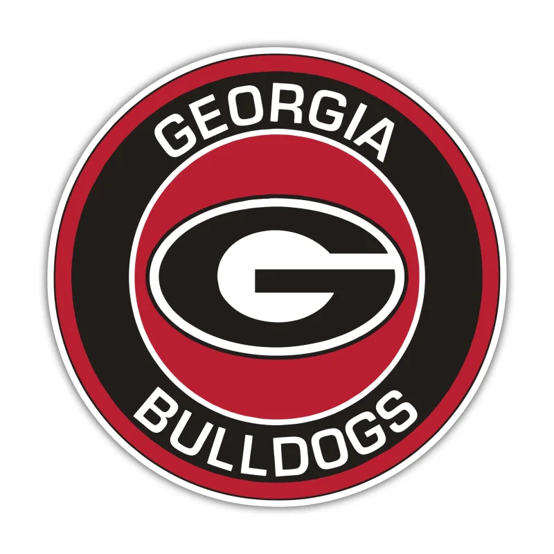 Georgia Bulldogs - Red and Black Circle with G - Iron On DTF Transfer - Custom Size