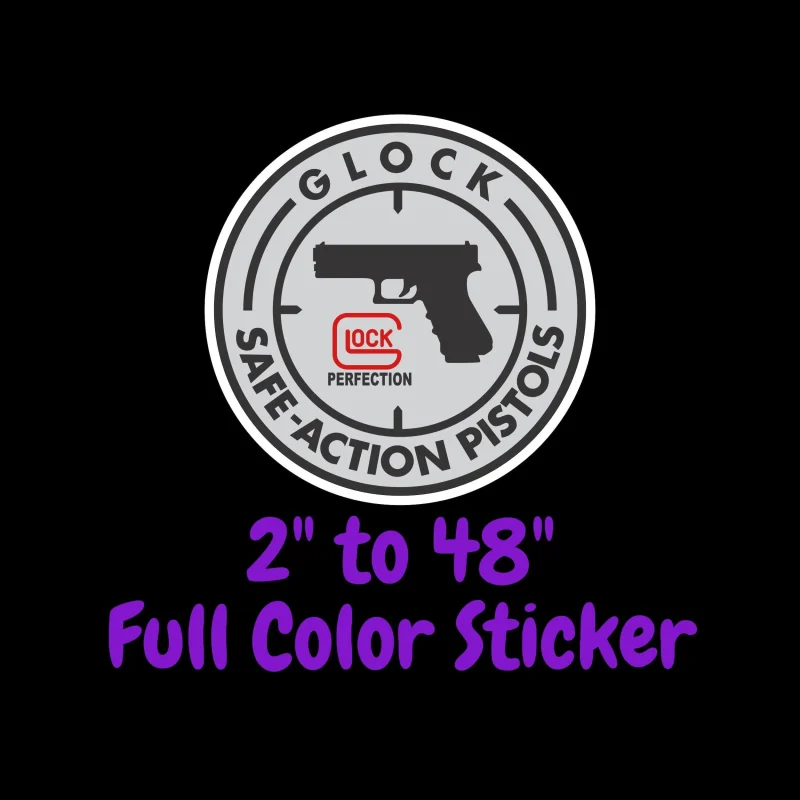 Glock Full Color Vinyl Sticker - Custom Size