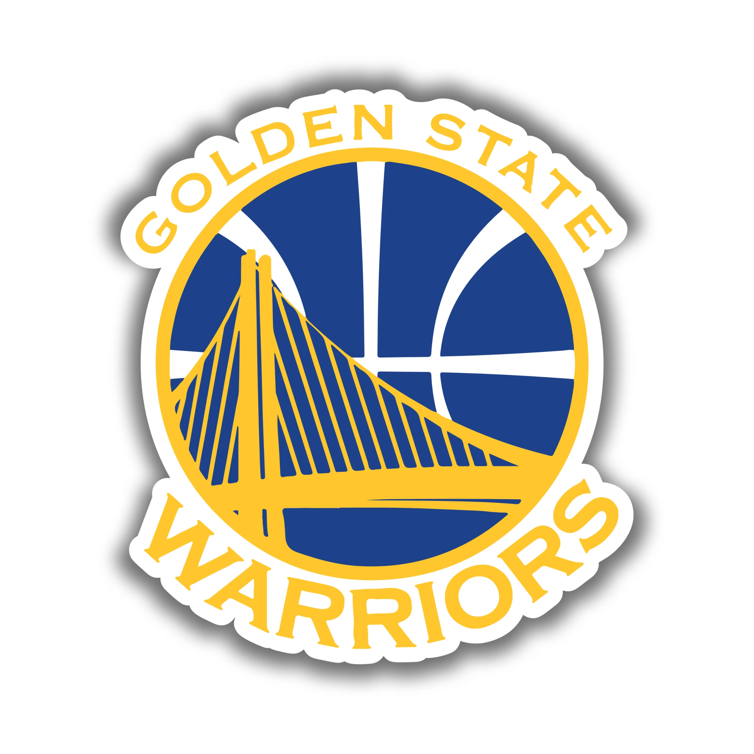 Golden State Warriors - Blue Basketball With Bridge - Iron On DTF Transfer - Custom Size