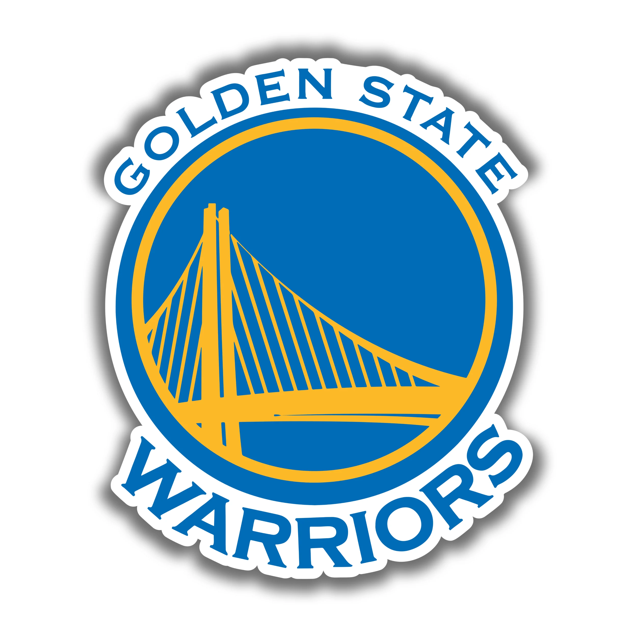 Golden State Warriors -Blue Circle With Bridge - Temporary Tattoo