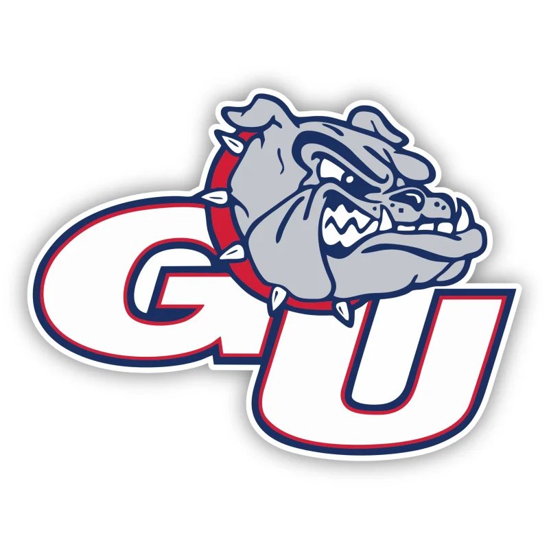 Gonzaga University - GU with Bulldog - Iron On DTF Transfer - Custom Size