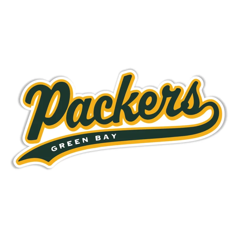 Green Bay Packers - Full Color Vinyl Sticker - Custom Size