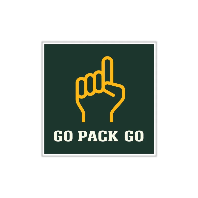 Green Bay Packers - Full Color Vinyl Sticker - Custom Size