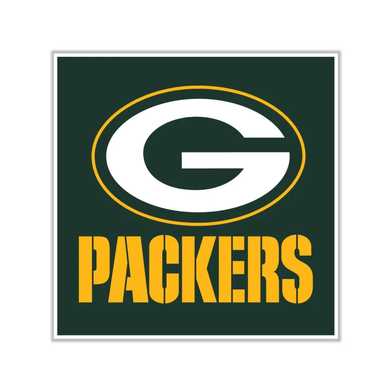 Green Bay Packers - Full Color Vinyl Sticker - Custom Size