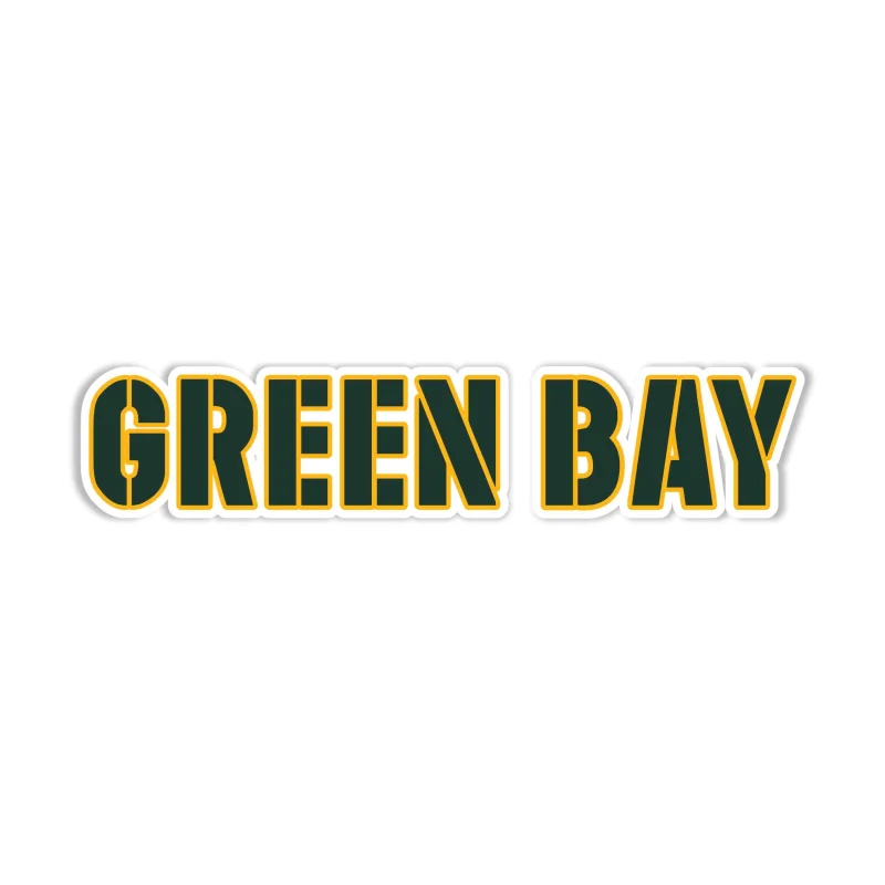 Green Bay Packers - Full Color Vinyl Sticker - Custom Size