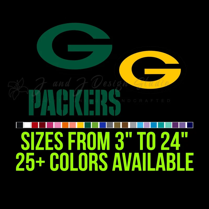 Green Bay Packers - G - Vinyl Decal - Custom Size