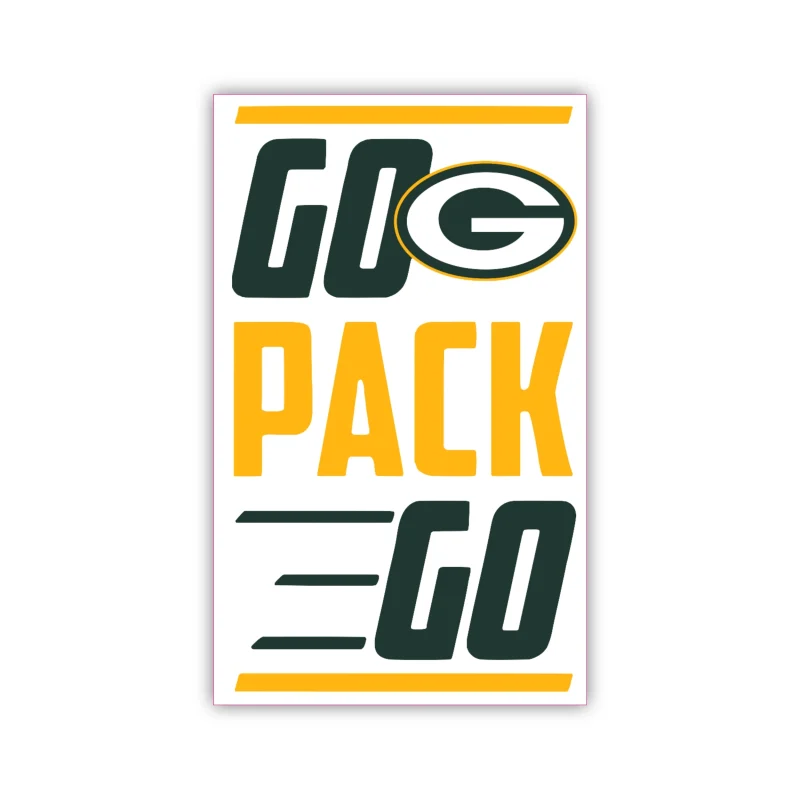 Green Bay Packers - Go Pack Go - Iron On DTF Transfer - Custom Size
