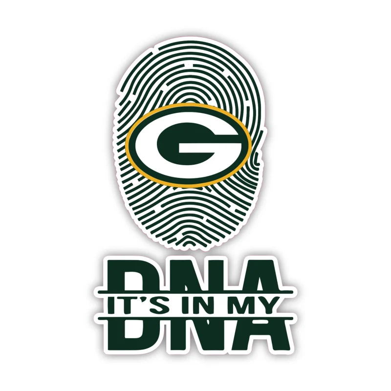Green Bay Packers - It's In My DNA Fingerprint - Iron On DTF Transfer - Custom Size