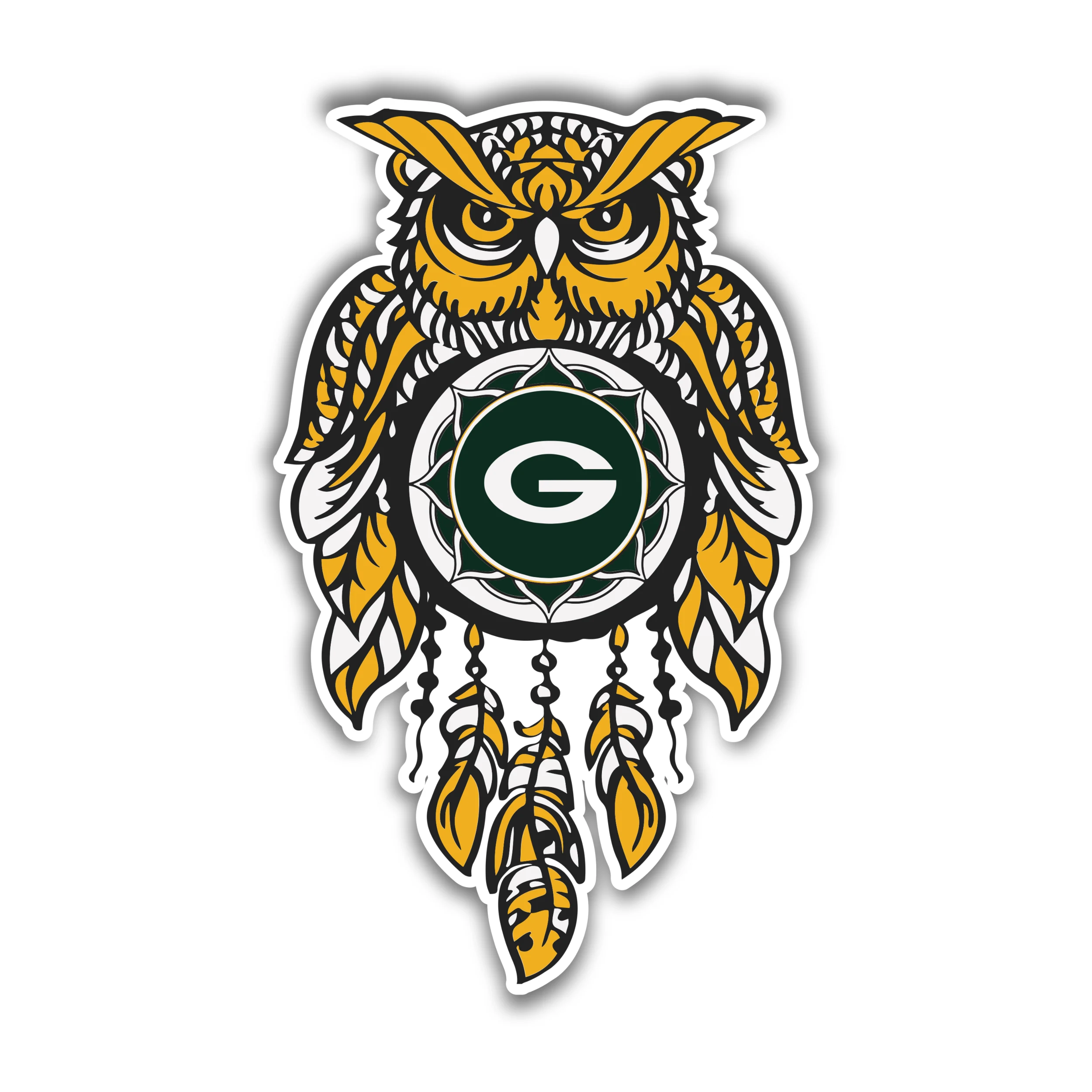 Green Bay Packers - Owl - Iron On DTF Transfer - Custom Size