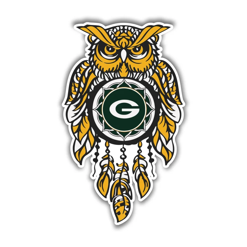 Green Bay Packers - Owl - Temporary Tattoo