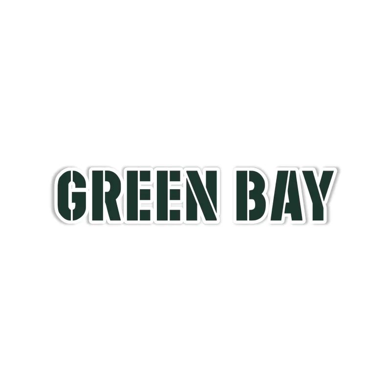 Green Bay Packers - Rectangle - Full Color Vinyl Sticker - Custom Size