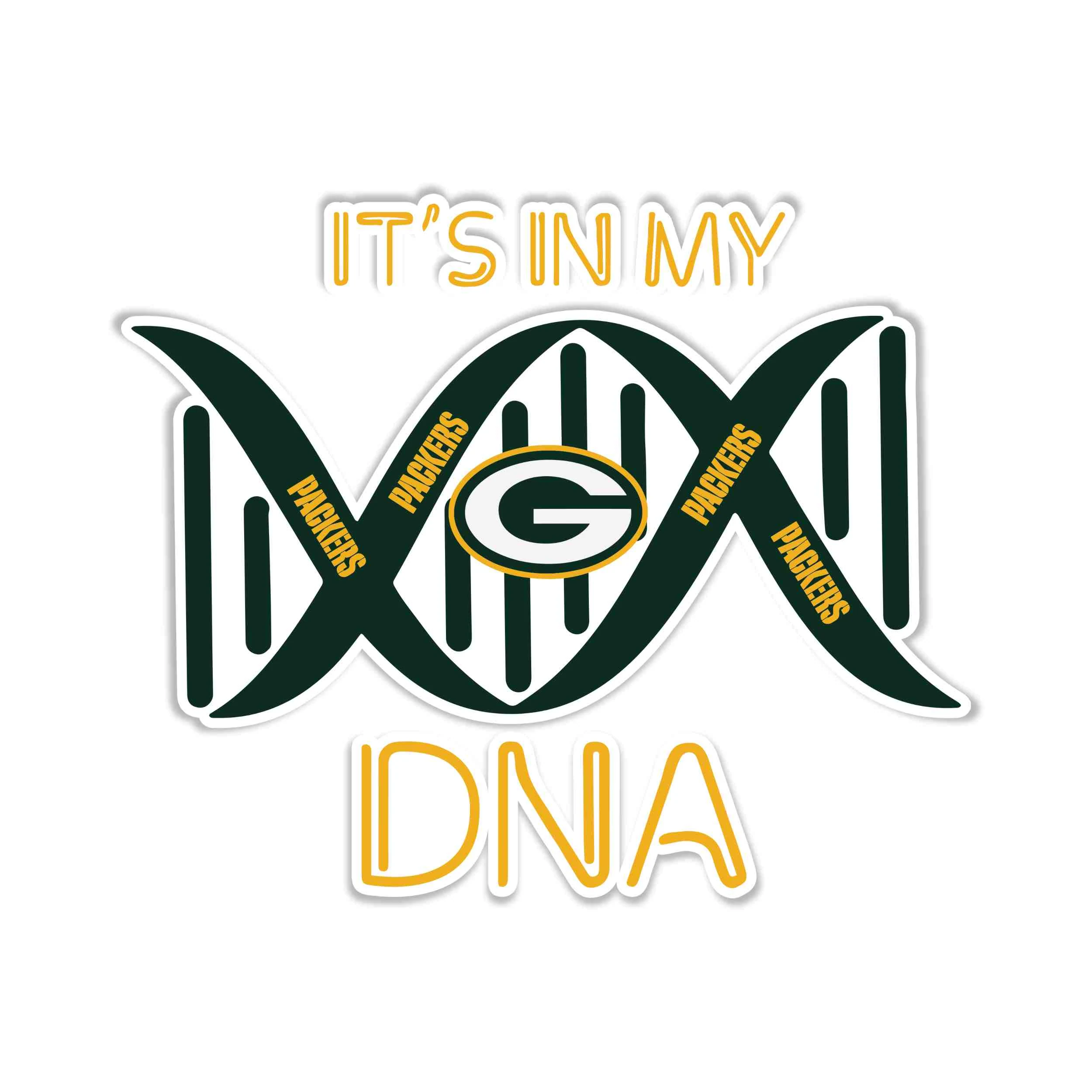 Green Bay Packers - Rectangle - Full Color Vinyl Sticker - Custom Size