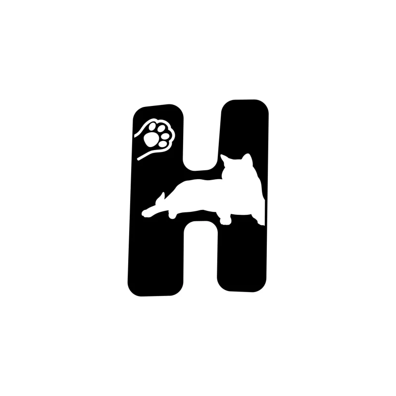 H- Alphabet - Vinyl Decal - Custom Size