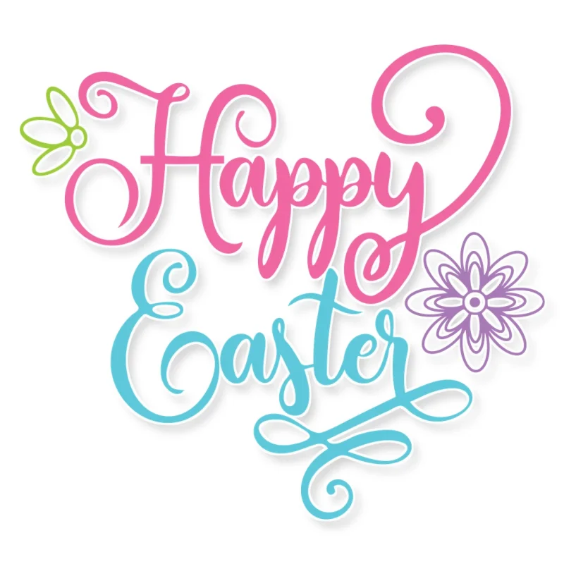 Happy Easter - Iron On DTF Transfer - Custom Size
