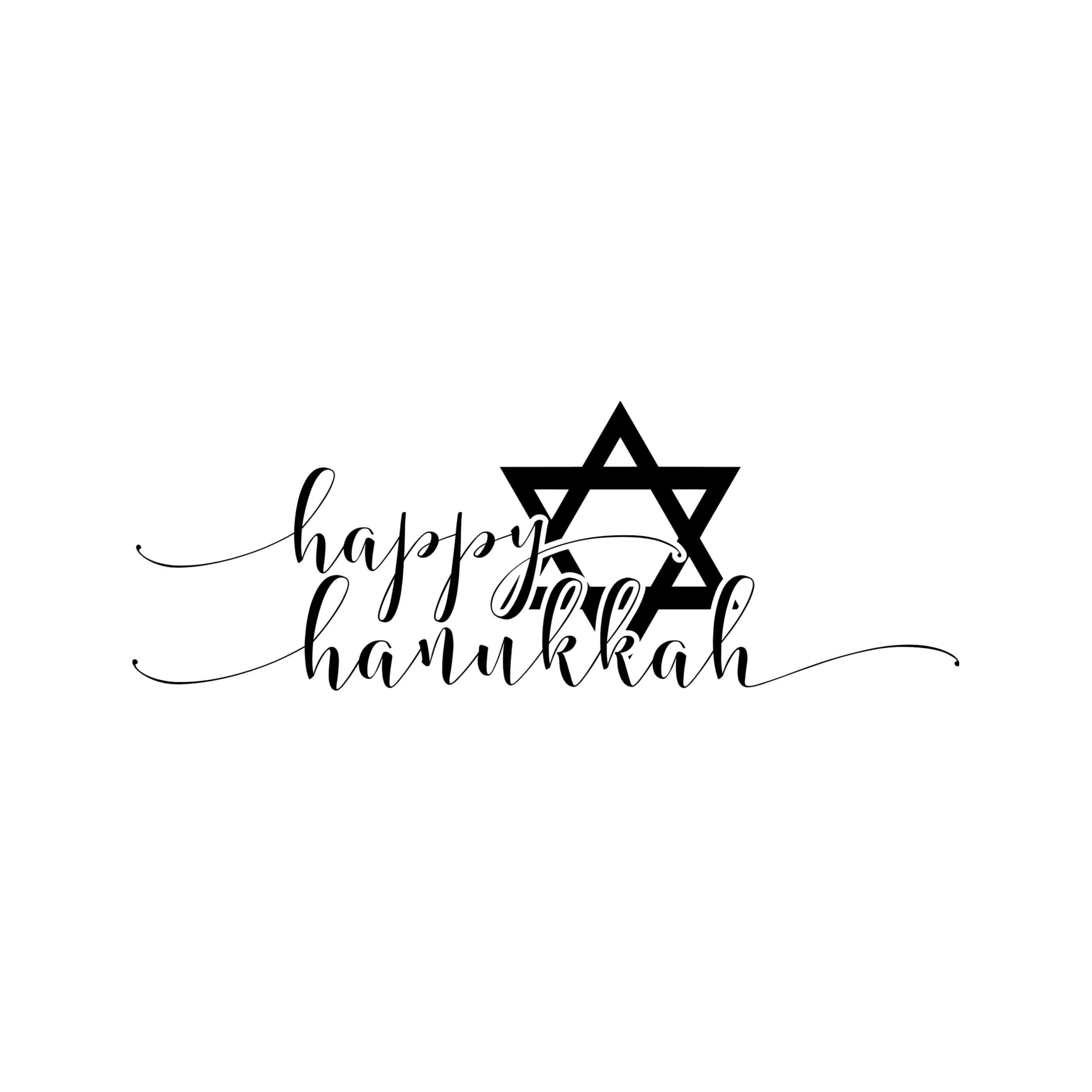 Happy Hanukkah- Vinyl Decal - Custom Size