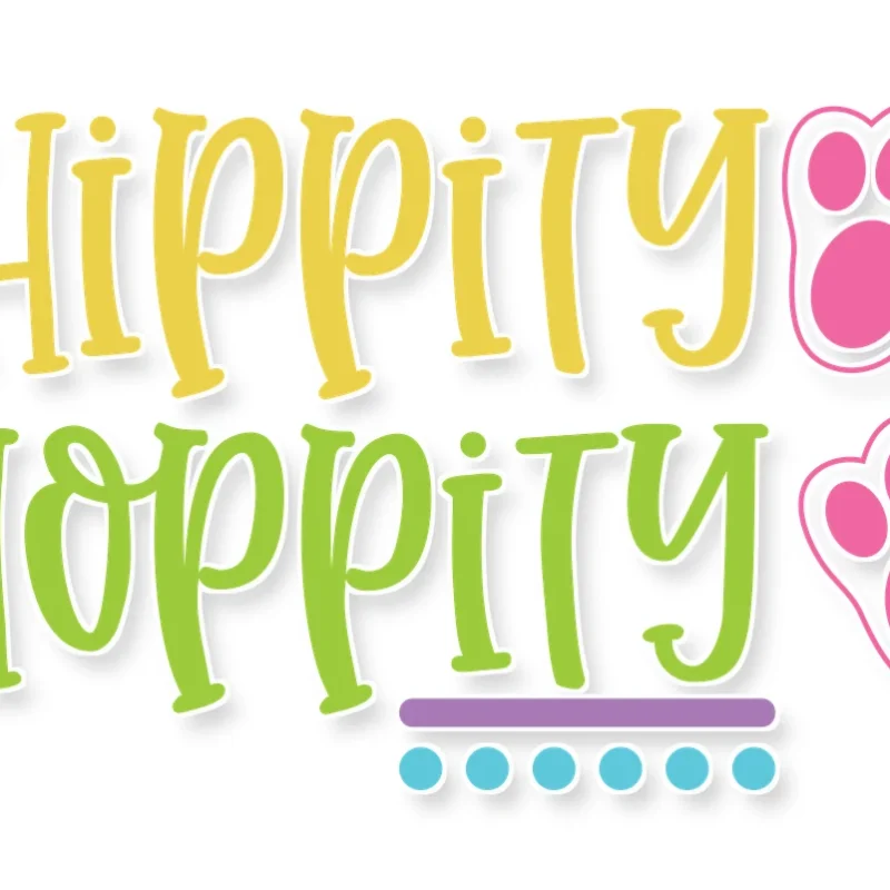 Hippity Hoppity - Full Color Vinyl Sticker - Custom Size