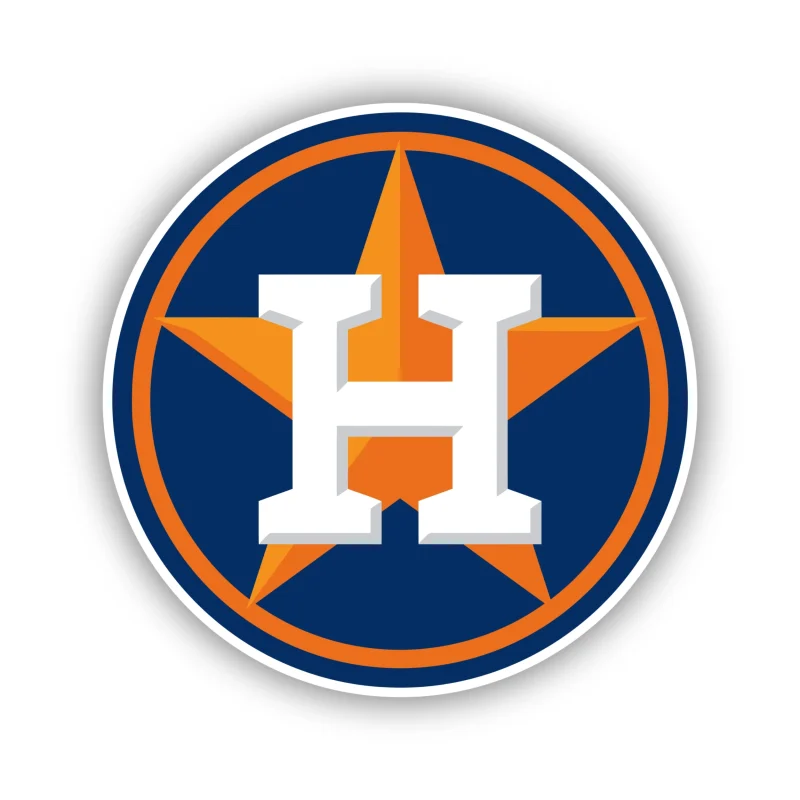 Houston Astros - Blue and Orange Circle - Iron On DTF Transfer - Custom Size