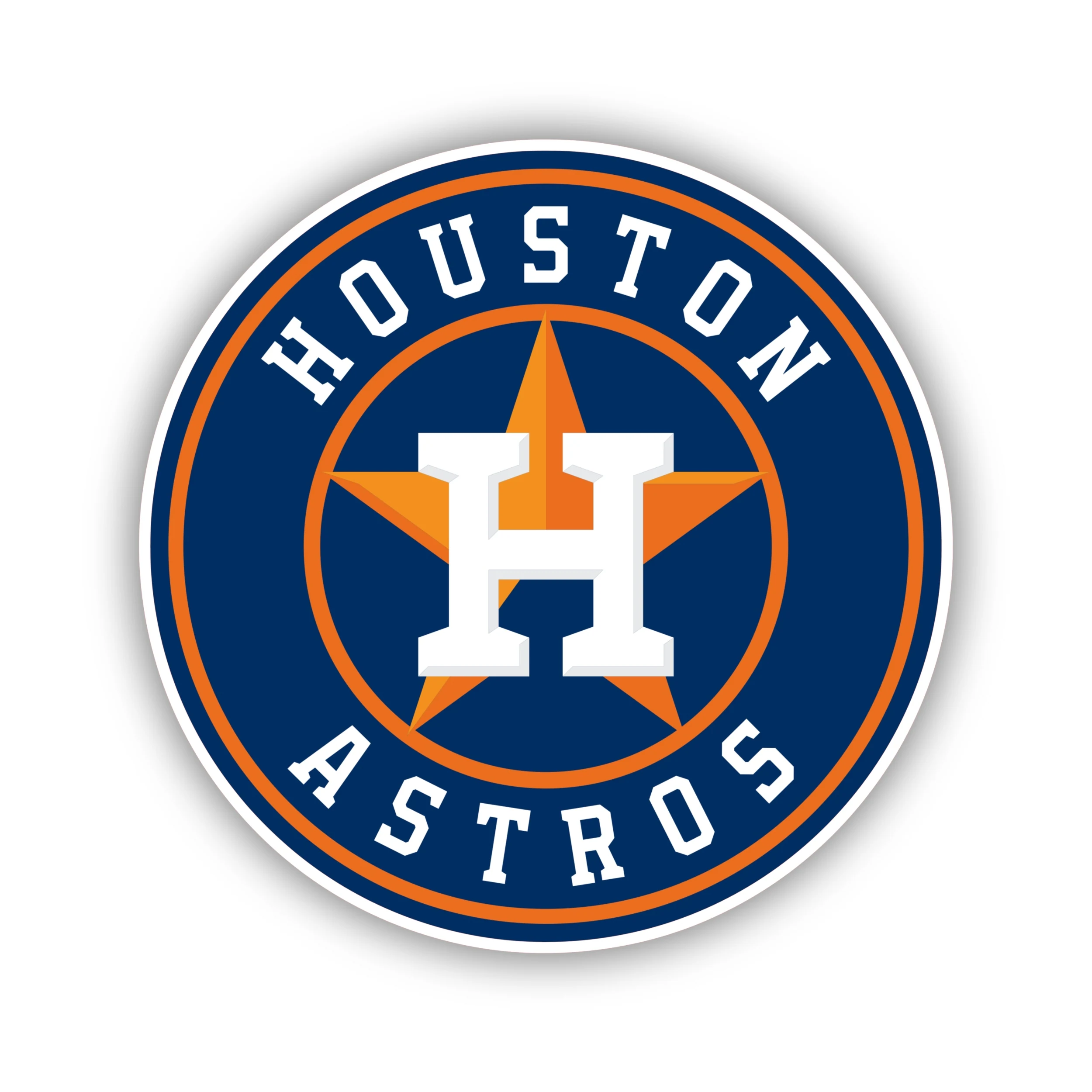 Houston Astros - Blue Circle with Name - Iron On DTF Transfer - Custom Size
