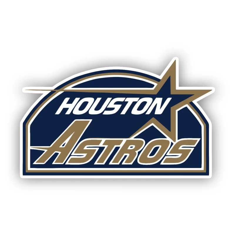 Houston Astros - Blue Old School Logo - Iron On DTF Transfer - Custom Size