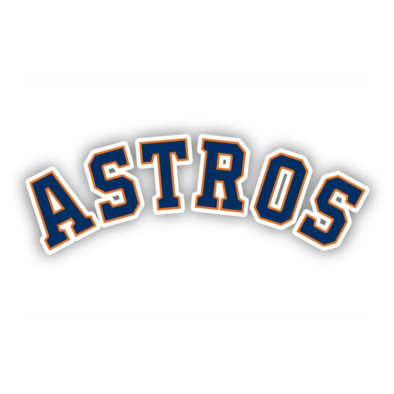 Houston Astros - Curved Astros - Iron On DTF Transfer - Custom Size