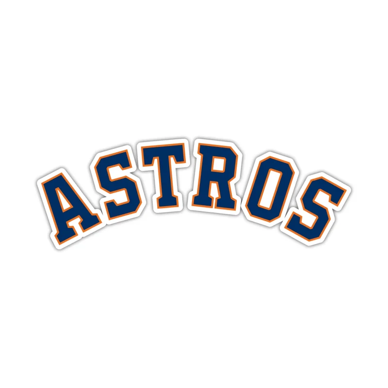 Houston Astros - Curved Astros - Temporary Tattoo
