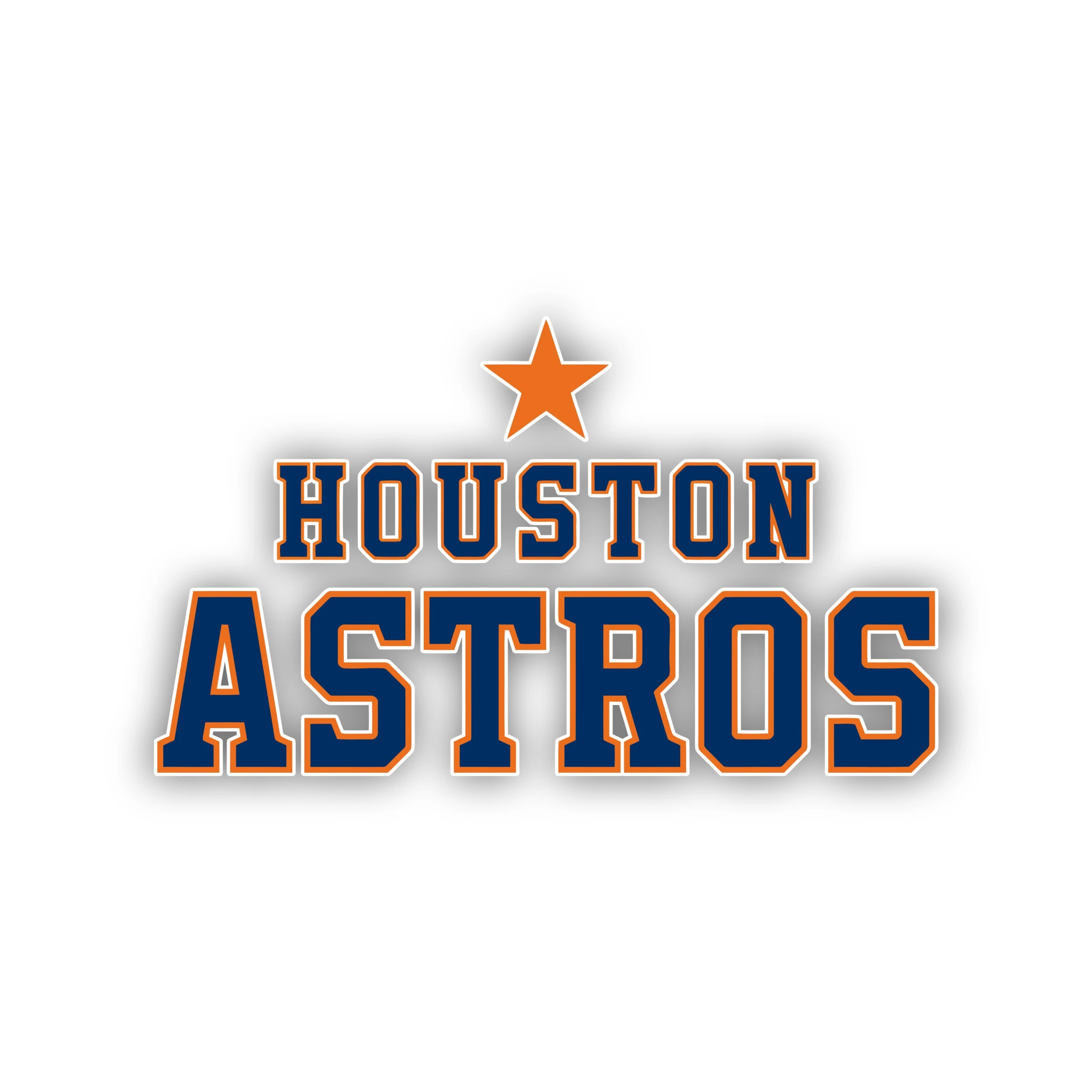 Houston Astros - Name With Star On Top - Iron On DTF Transfer - Custom Size