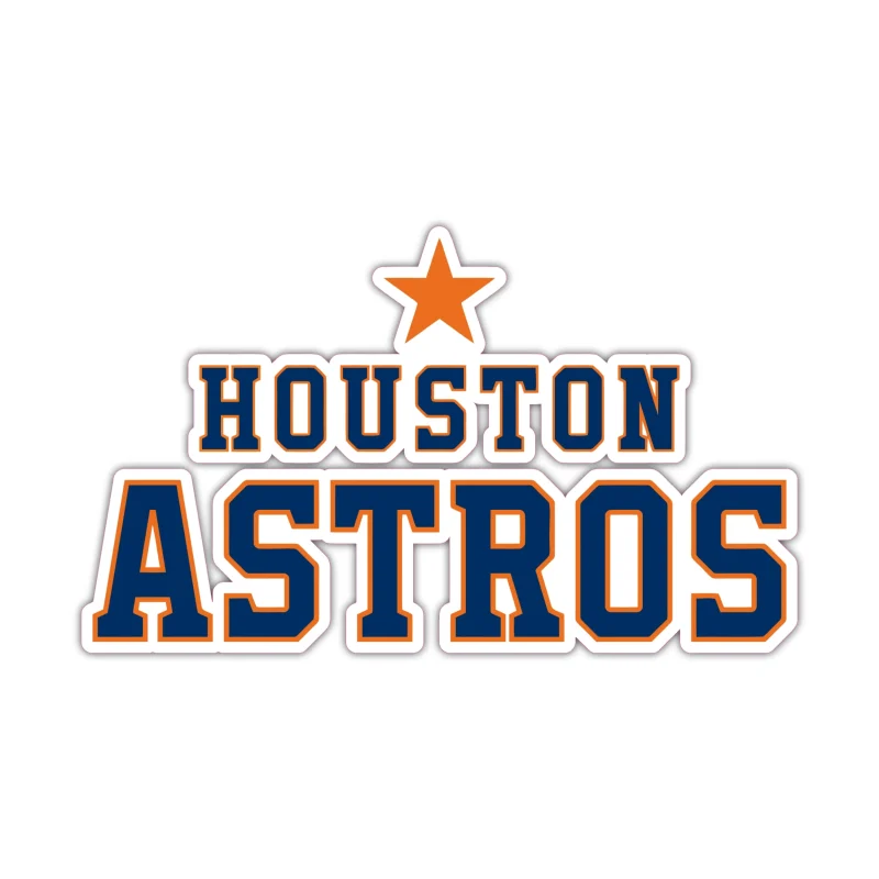 Houston Astros - Name With Star On Top - Temporary Tattoo