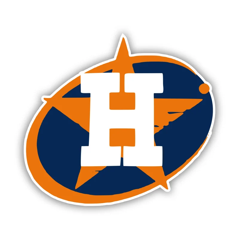 Houston Astros - Orange Star with White H - Iron On DTF Transfer - Custom Size
