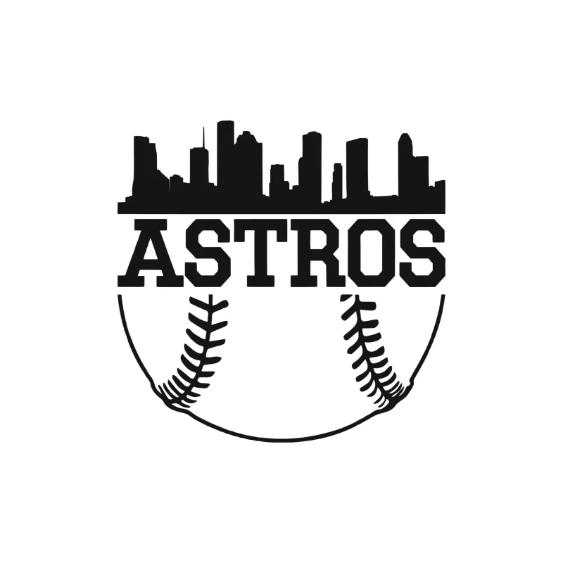 Houston Astros Vinyl Decal - Custom Size