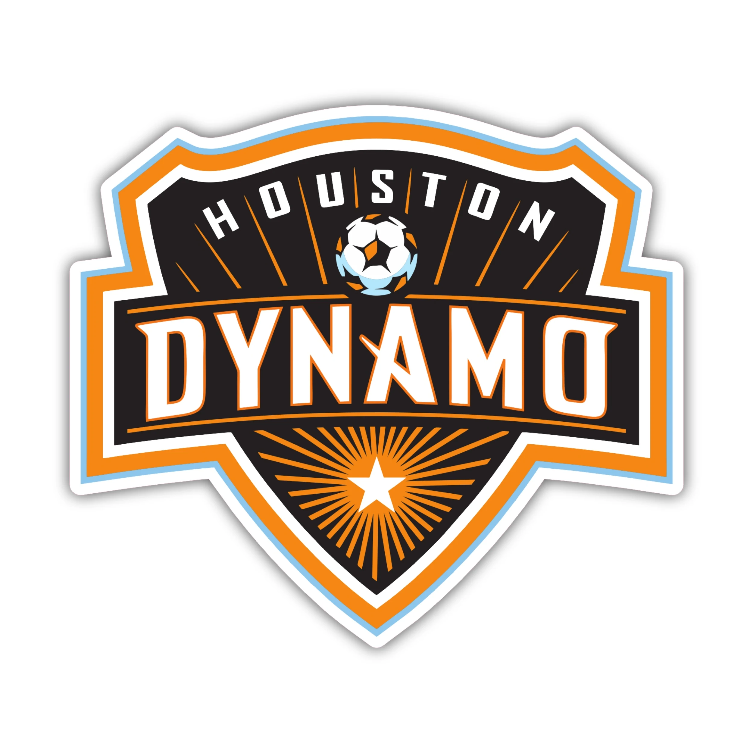 Houston Dynamo - Logo - Iron On DTF Transfer - Custom Size