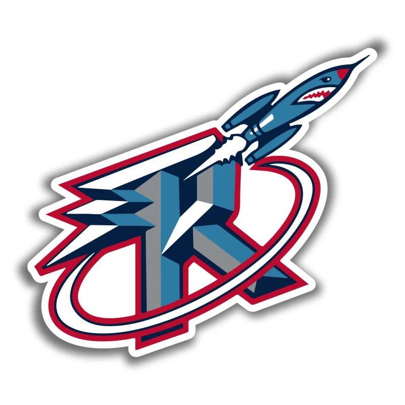 Houston Rockets - R With Rocket - Iron On DTF Transfer - Custom Size
