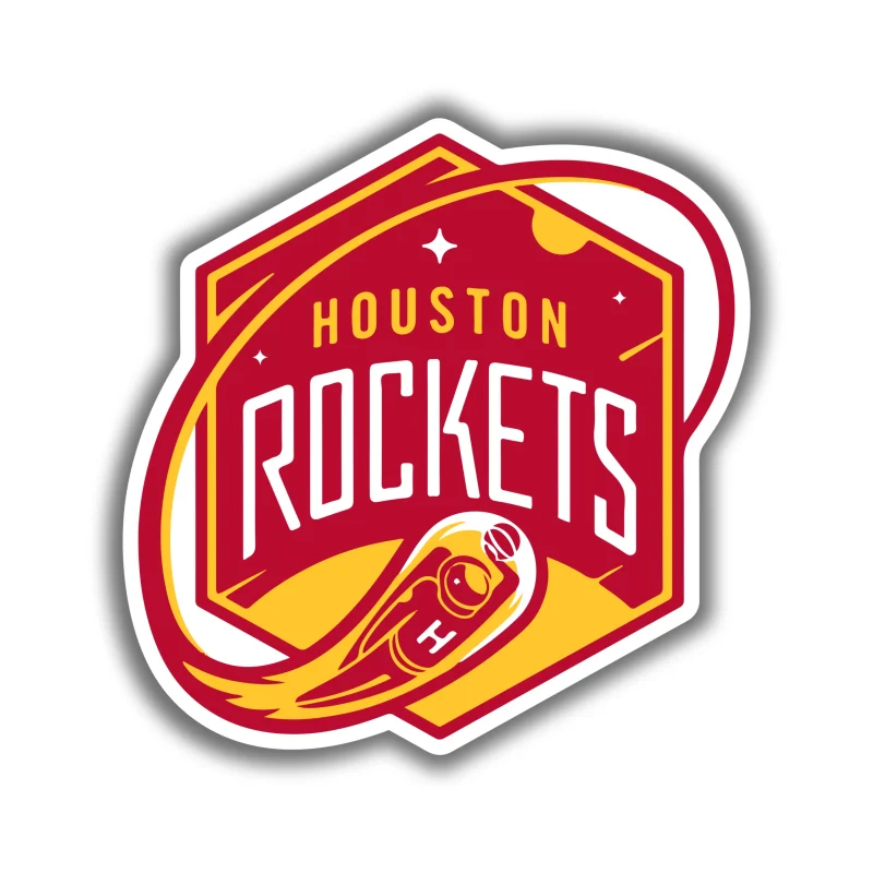 Houston Rockets - Red Astronaut With Name - Iron On DTF Transfer - Custom Size
