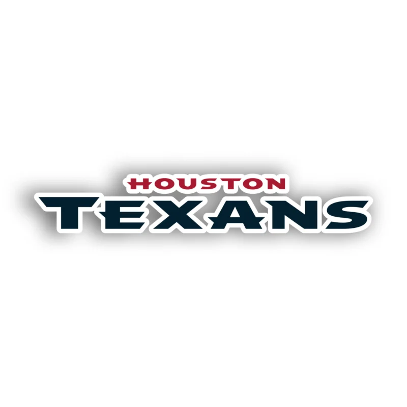 Houston Texans - Name - Full Color Vinyl Sticker - Custom Size