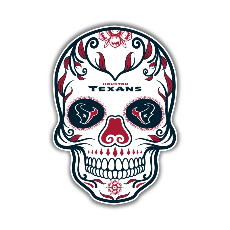 Houston Texans - Sugar Skull - Iron On DTF Transfer - Custom Size