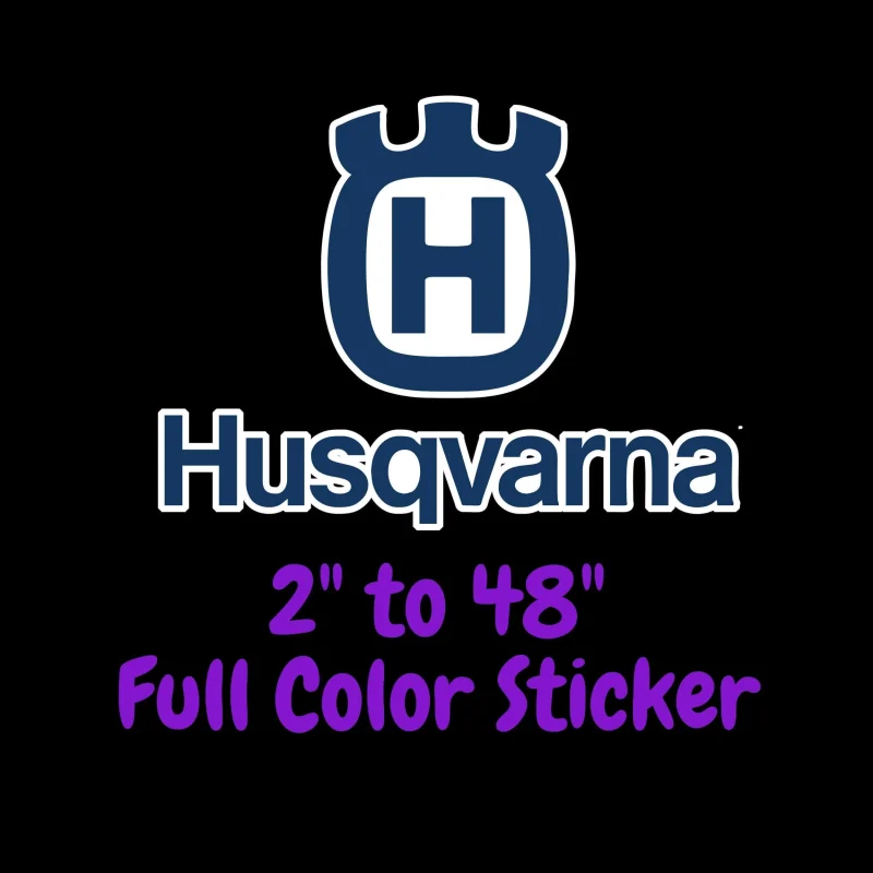 Husqvarna Full Color Vinyl Sticker - Custom Size