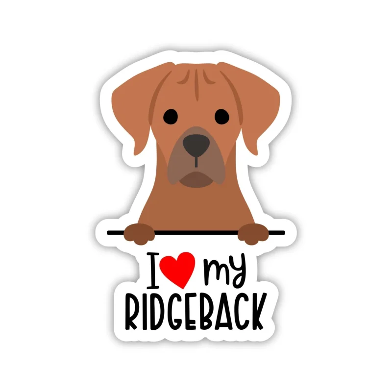 I Love My Ridgeback - Dog Full Color Vinyl Decal