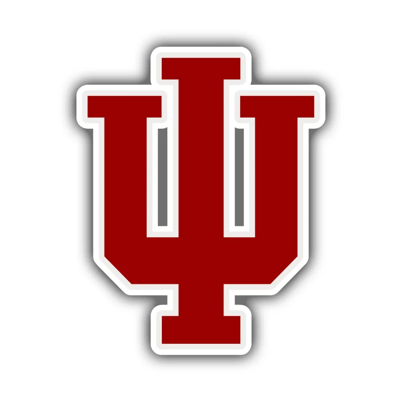 Indiana Hoosiers - Red IU - Iron On DTF Transfer - Custom Size
