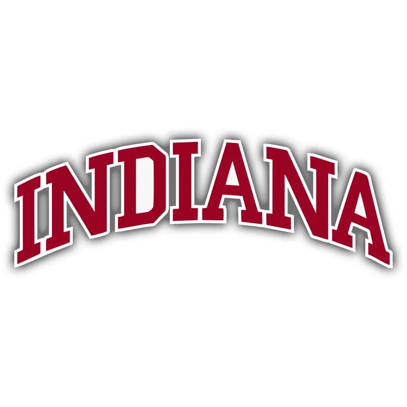 Indiana Hoosiers - Red Lettering - Iron On DTF Transfer - Custom Size