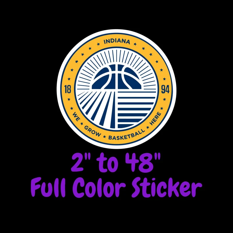Indiana Pacers Full Color Vinyl Sticker - Custom Size