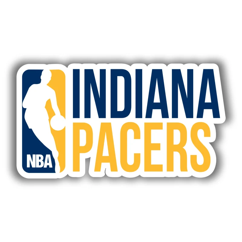 Indiana Pacers - NBA Logo With Name - Iron On DTF Transfer - Custom Size