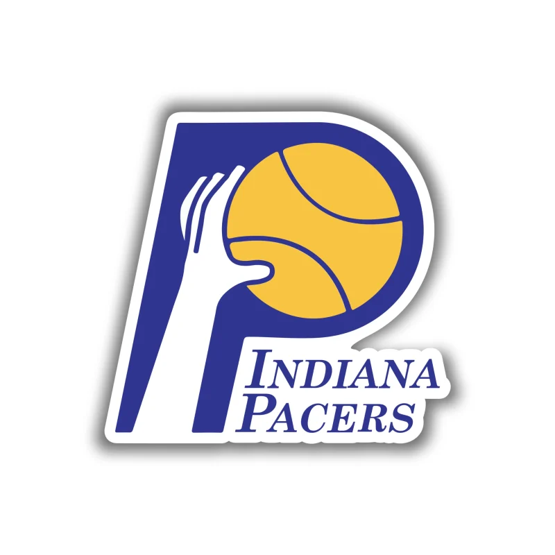 Indiana Pacers - P With Hand and Basketball - Iron On DTF Transfer - Custom Size