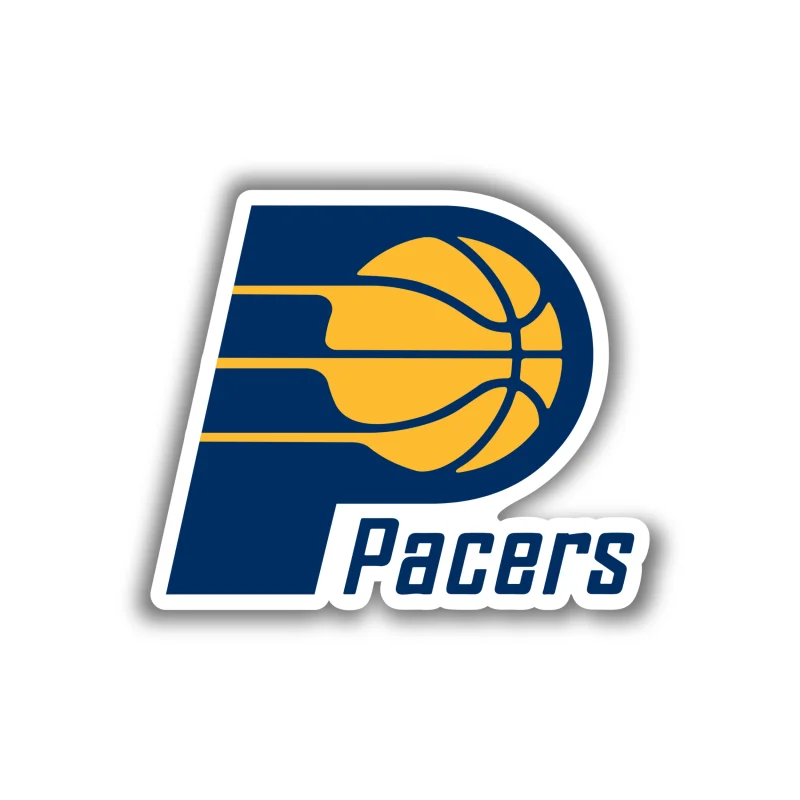 Indiana Pacers - P With Yellow Basketball And Name - Temporary Tattoo