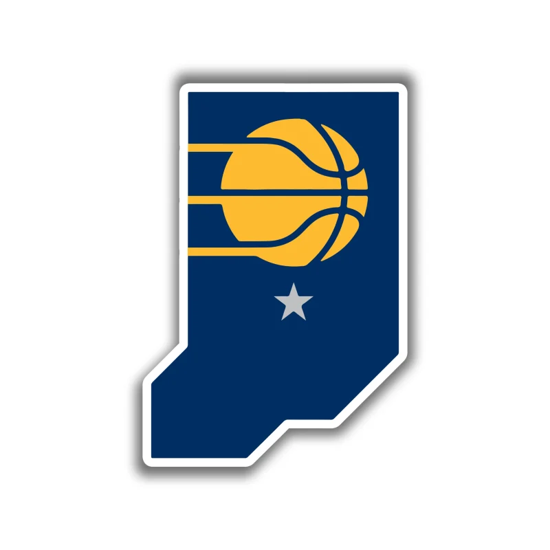 Indiana Pacers - State With Basketball - Temporary Tattoo