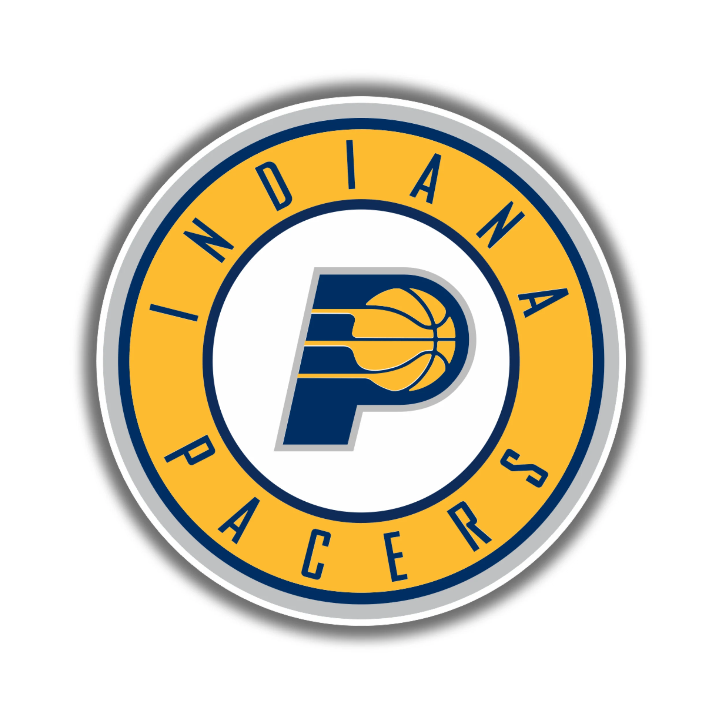 Indiana Pacers - Yellow Circle With P - Temporary Tattoo