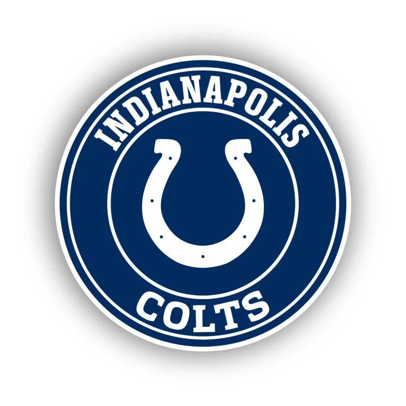 Indianapolis Colts - Blue Circle With Logo - Temporary Tattoo