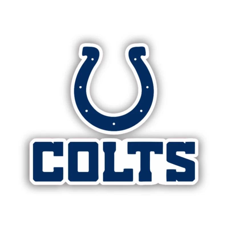 Indianapolis Colts Full Color Vinyl Sticker - Custom Size