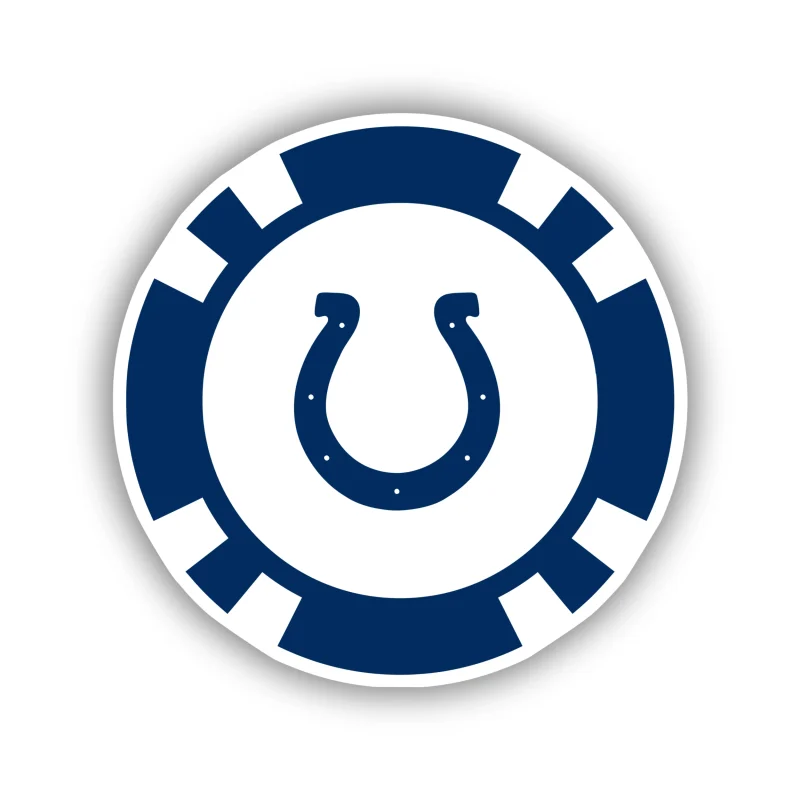 Indianapolis Colts - Poker Chip - Temporary Tattoo