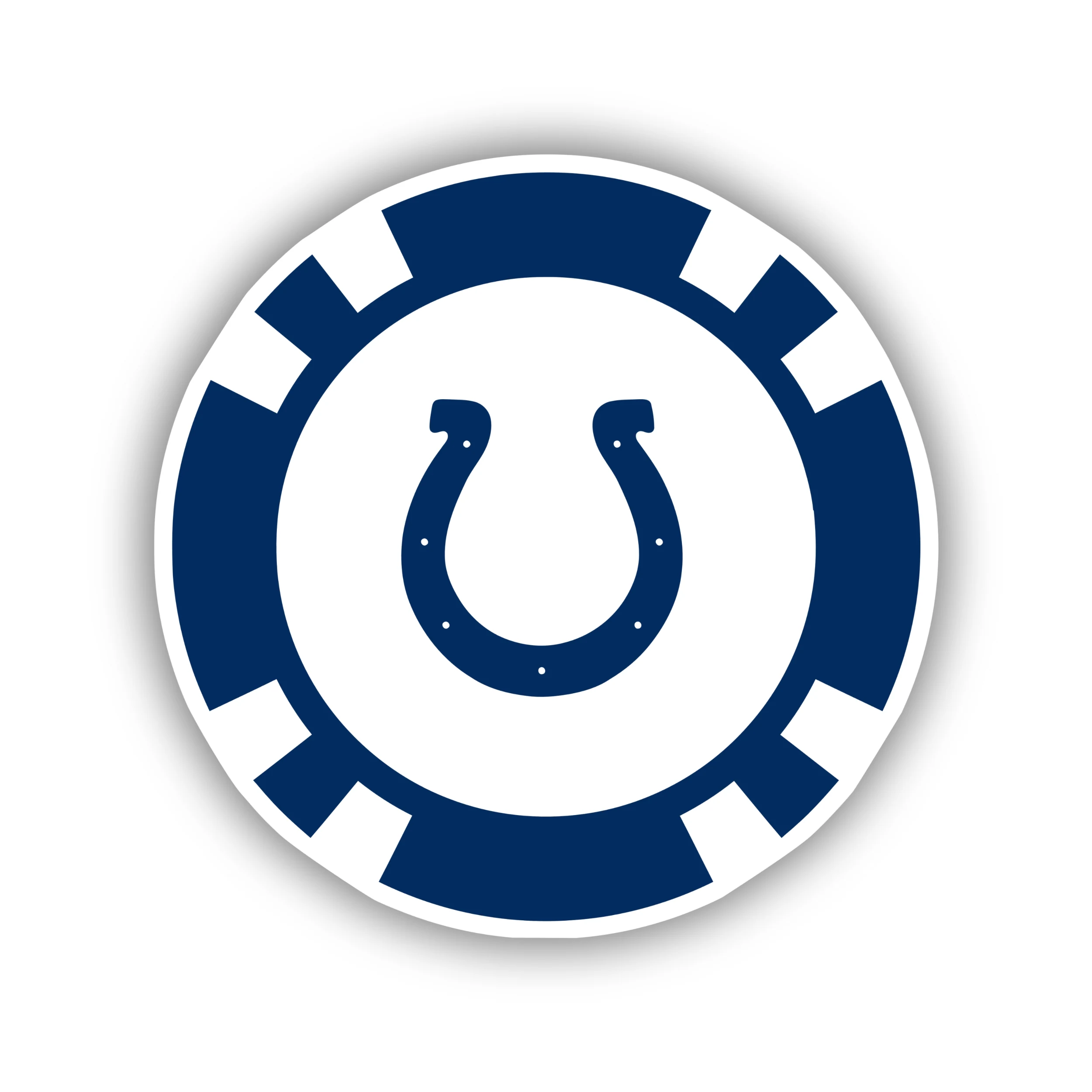 Indianapolis Colts - Poker Chip - Temporary Tattoo