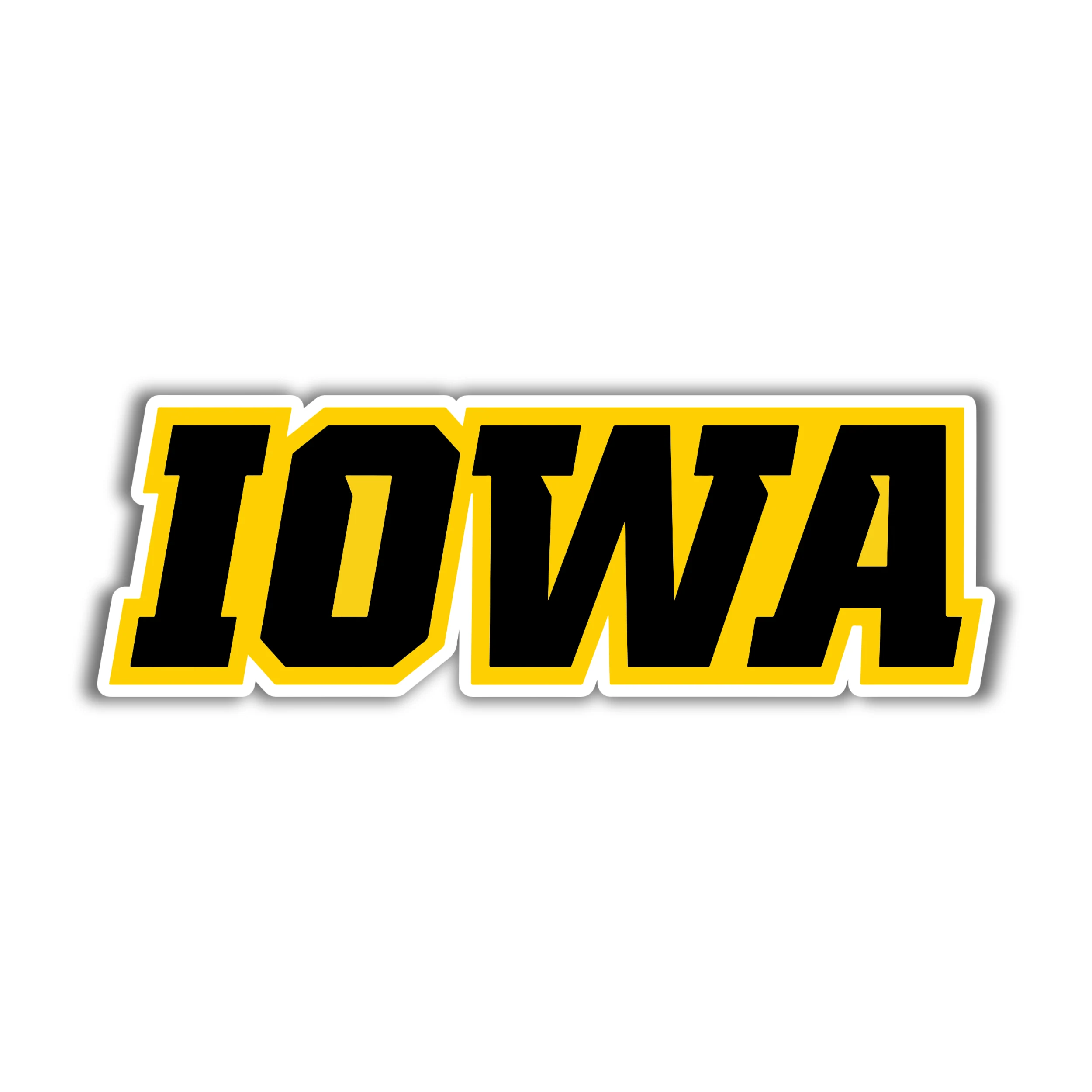 Iowa Hawkeyes - Black Iowa - Iron On DTF Transfer - Custom Size